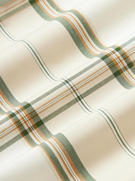 Scarlet Checked Cotton Percale Duvet Cover with Piping