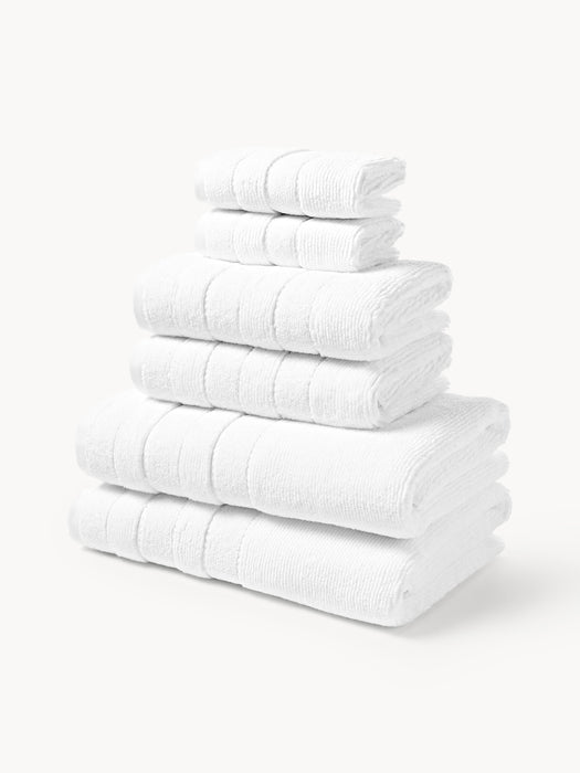 Towel Set Luxe with Striped Border in various set sizes