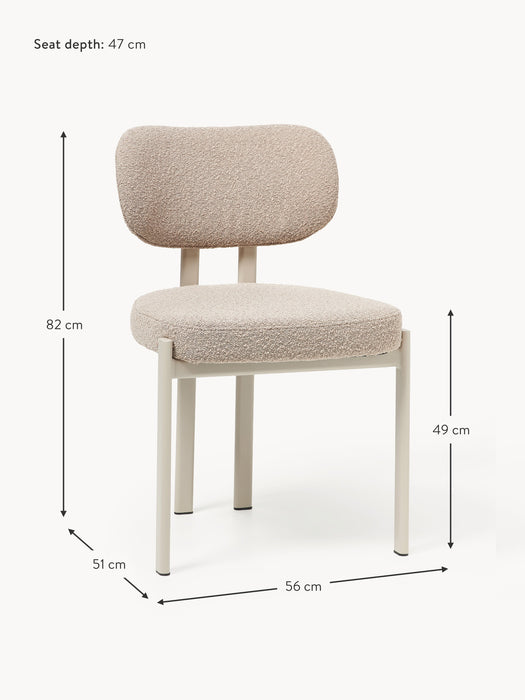 Upholstered Boucl Dining Chair Adrien