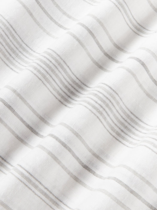Washed Linen Bed Sheet Telma with Stripes