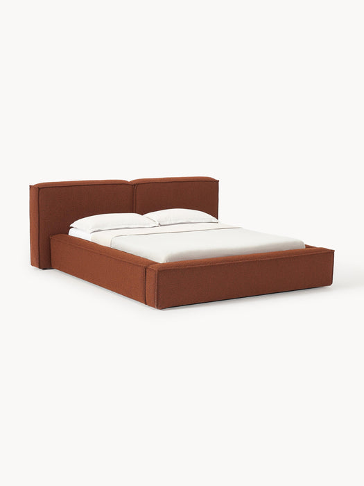 Upholstered Boucl Bed Lennon with Storage Space