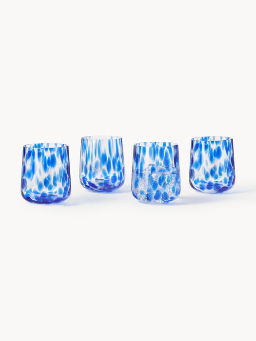Handmade Speckled Glass Tumblers Oakley Set of 4