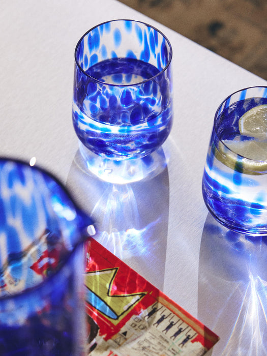 Handmade Speckled Glass Tumblers Oakley Set of 4