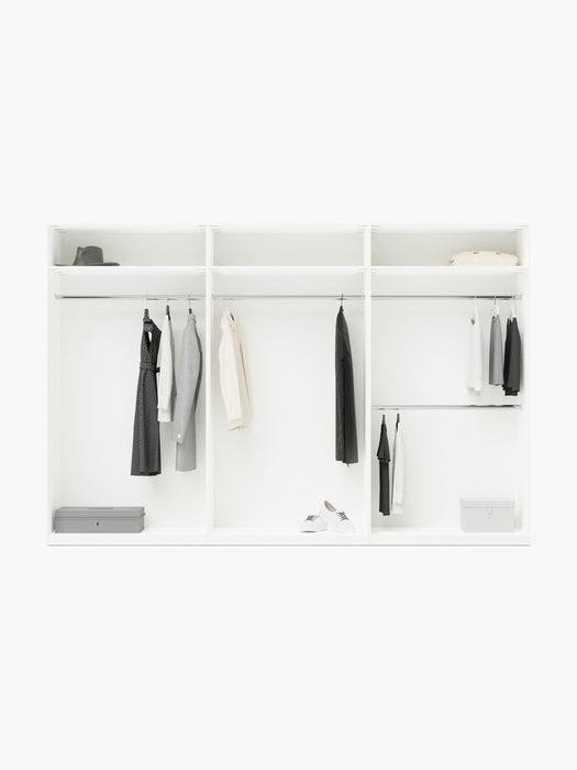 Simone Modular Revolving Door Wardrobe, 300 cm Wide, in various sizes