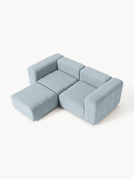 Boucl Modular Sofa Lena 2-seater with Ottoman leftright