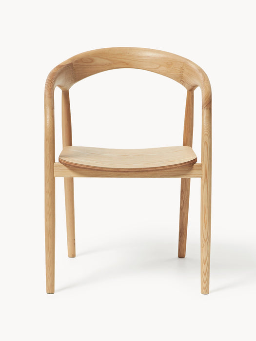 Ash Wood Dining Chair Camille with Armrests