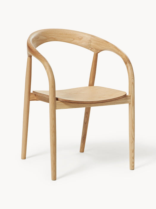 Ash Wood Dining Chair Camille with Armrests