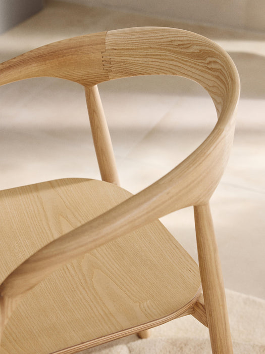 Ash Wood Dining Chair Camille with Armrests