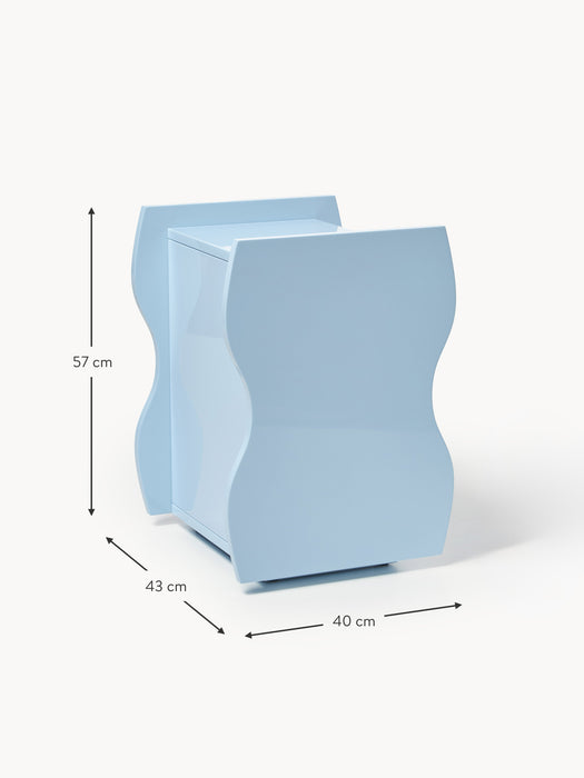 High-Gloss Bedside Table Emina