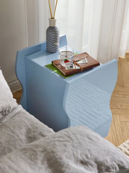 High-Gloss Bedside Table Emina