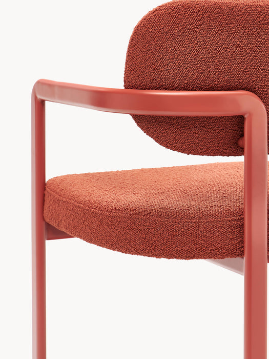 Upholstered Boucl Dining Chair Adrien with Armrests