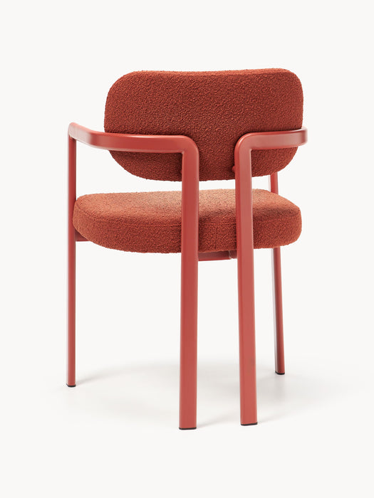 Upholstered Boucl Dining Chair Adrien with Armrests