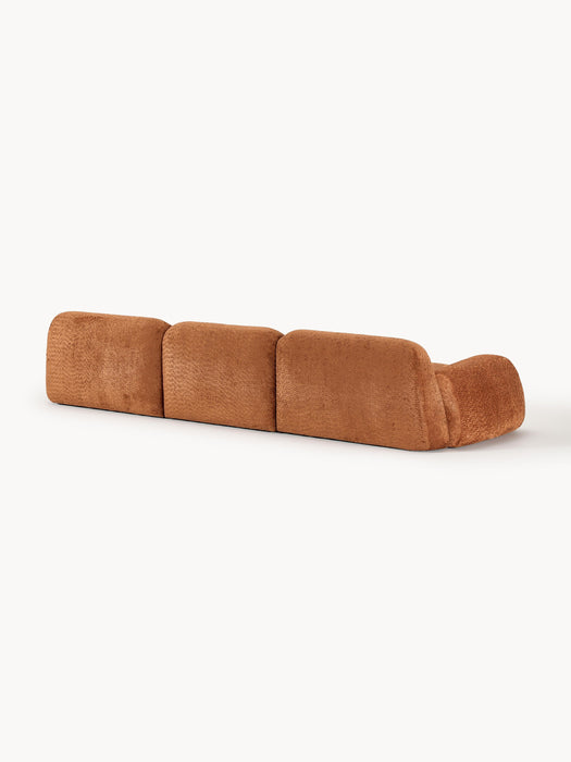 Modular Teddy Boucl Sofa Wolke 4-seater