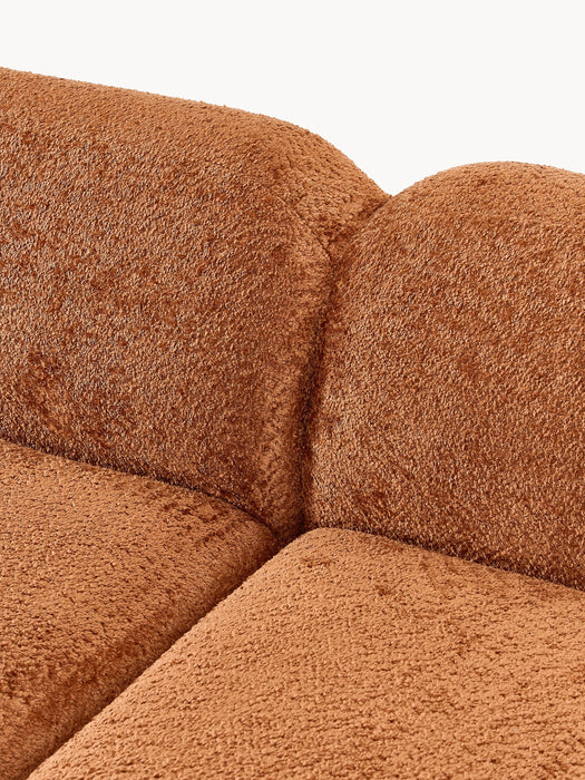 Modular Teddy Boucl Sofa Wolke 4-seater