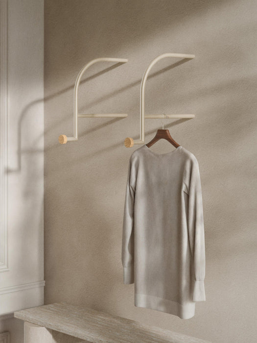 Disa Wall-Mounted Coat Rack with Travertine Hooks