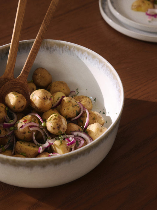 Danza Handmade Salad Bowl with Reactive Glaze