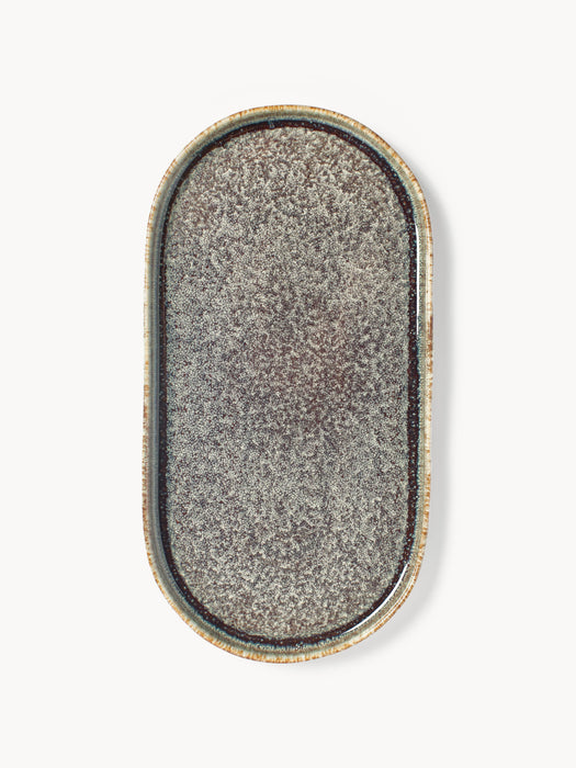 Handmade Serving Plate Danza with Reactive Glaze