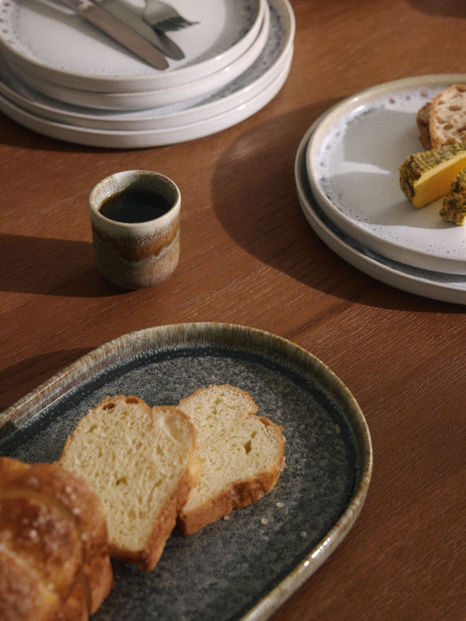 Handmade Serving Plate Danza with Reactive Glaze