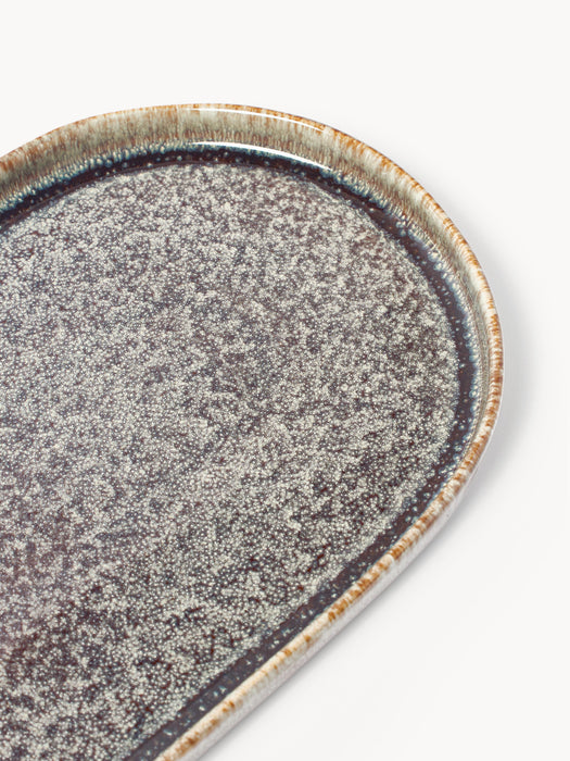 Handmade Serving Plate Danza with Reactive Glaze