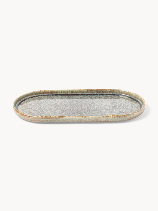 Handmade Serving Plate Danza with Reactive Glaze