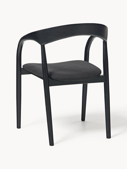 Ash Wood Dining Chair Camille with Seat Cushion