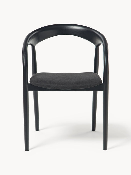 Ash Wood Dining Chair Camille with Seat Cushion