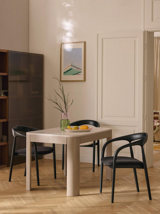 Ash Wood Dining Chair Camille with Seat Cushion