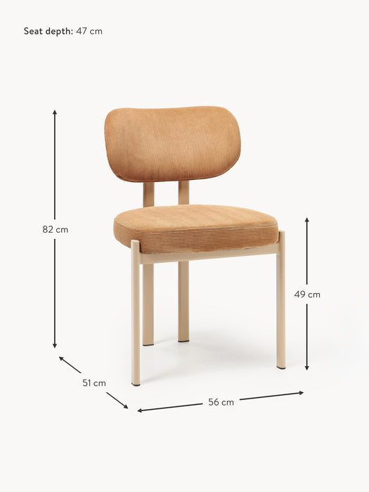 Upholstered Corduroy Dining Chair Adrien