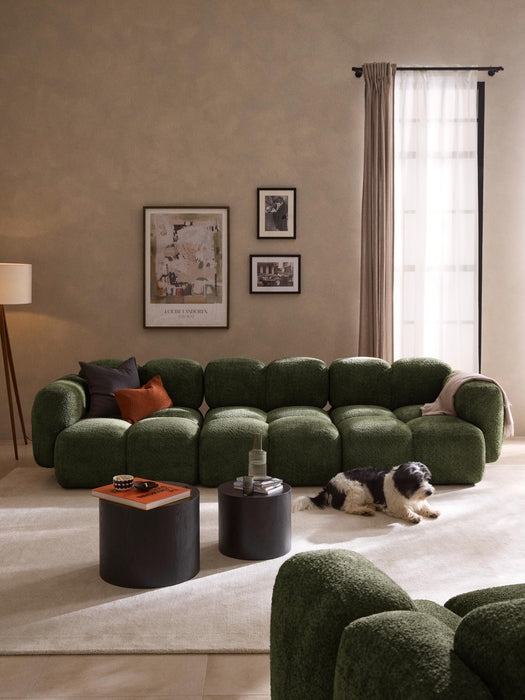 Modular Teddy-Boucl Sofa Tayla 4-seater