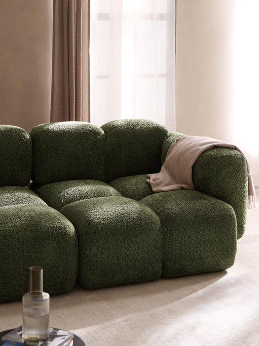 Modular Teddy-Boucl Sofa Tayla 4-seater