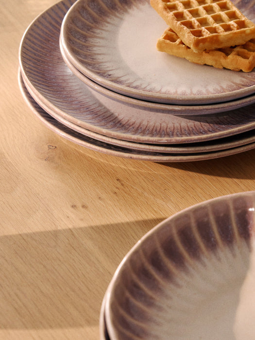 Handmade Vinci Soup Plates with Reactive Glaze Set of 4