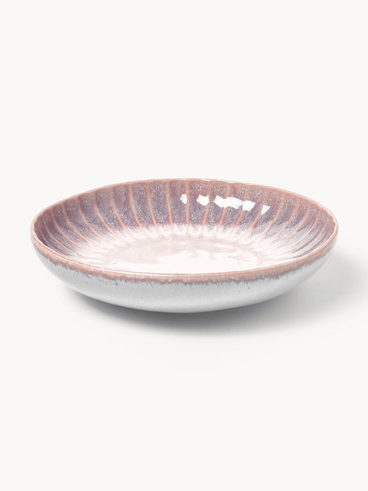 Vinci Handmade Soup Plates with Reactive Glaze, Set of 4