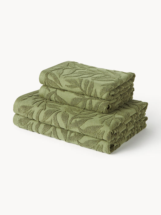 High-Low Towel Set Leaf in various set sizes