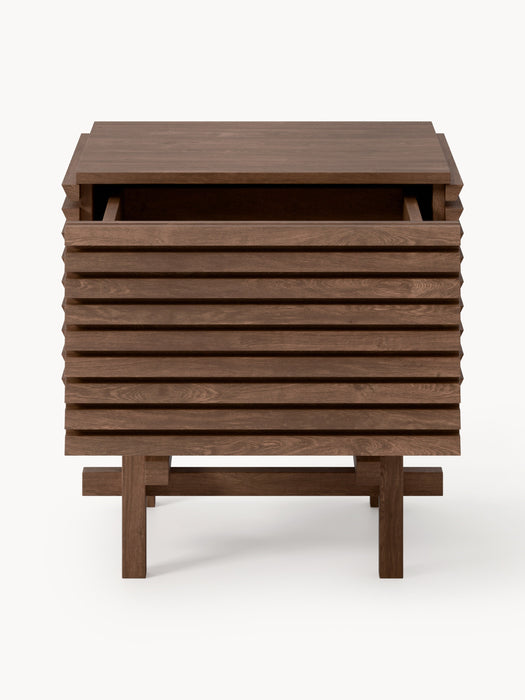 Oak Wood Bedside Table Pierce