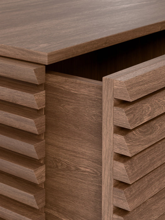 Oak Wood Bedside Table Pierce