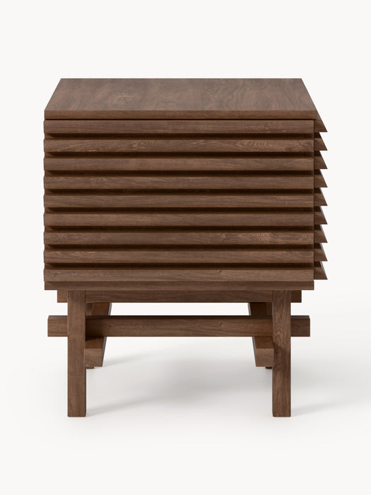 Oak Wood Bedside Table Pierce