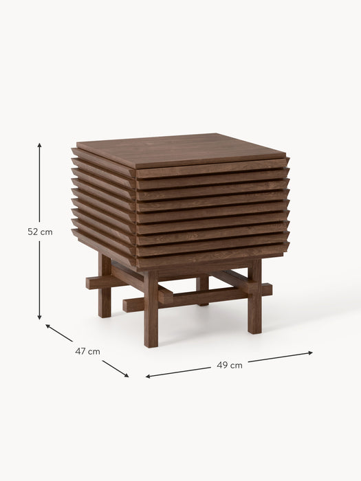 Oak Wood Bedside Table Pierce