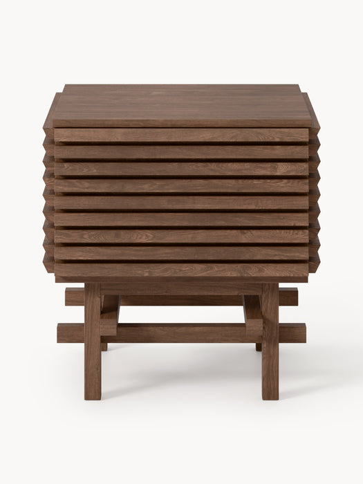Oak Wood Bedside Table Pierce