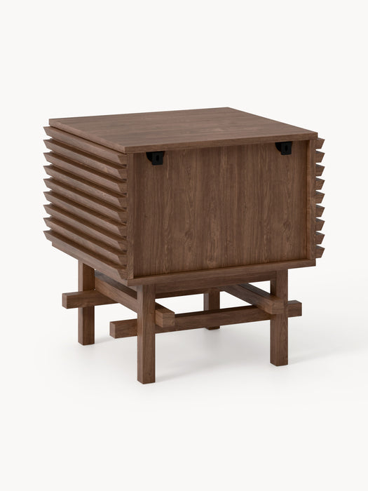 Oak Wood Bedside Table Pierce