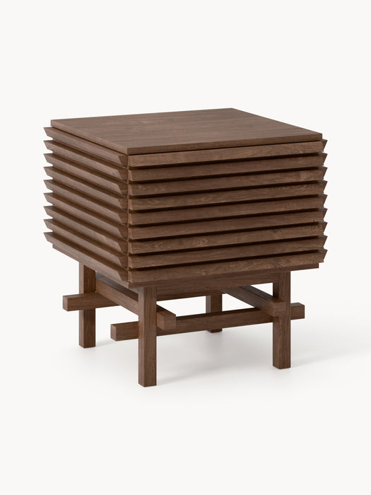 Oak Wood Bedside Table Pierce