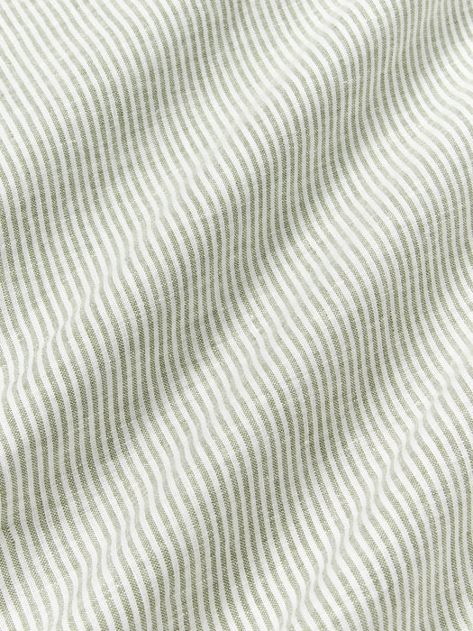 Rinna Washed Linen Duvet Cover with Fine Stripes