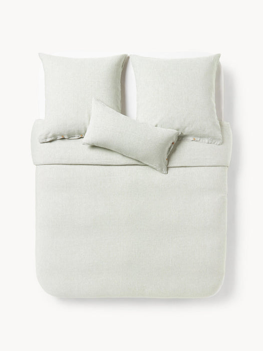 Rinna Washed Linen Duvet Cover with Fine Stripes