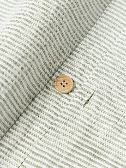 Rinna Washed Linen Duvet Cover with Fine Stripes