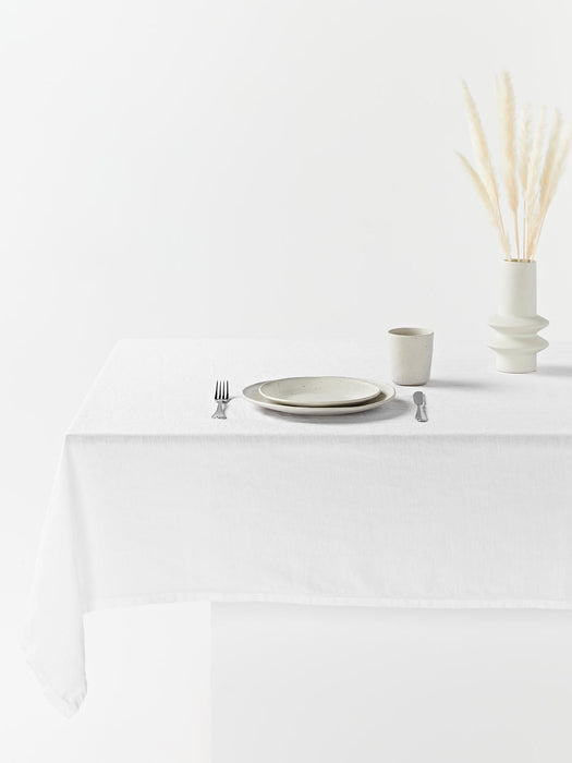 Larissa Linen Tablecloth with Hemstitch
