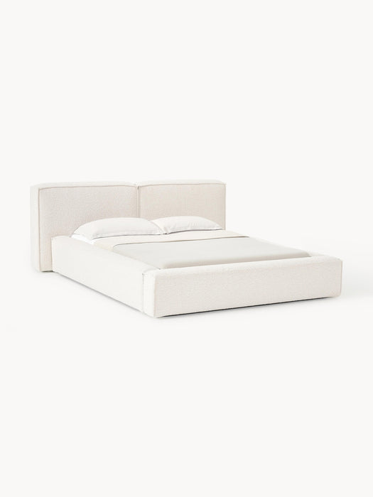 Upholstered Boucl Bed Lennon with Storage Space