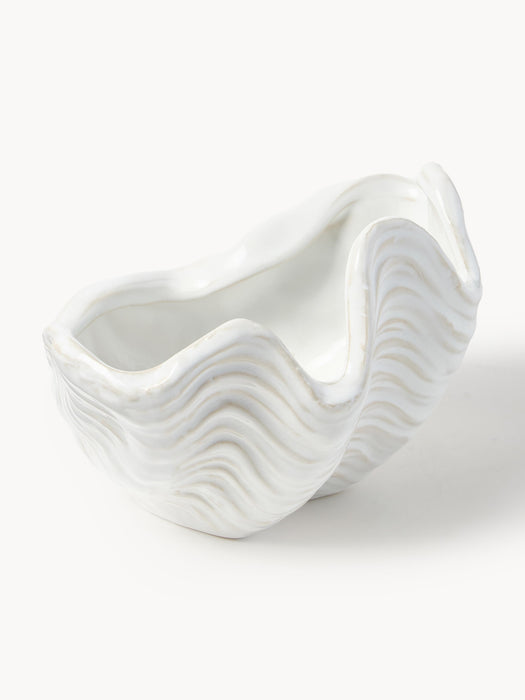 Decorative Reactive Glaze Bowl Mar in Shell Shape W 18 cm