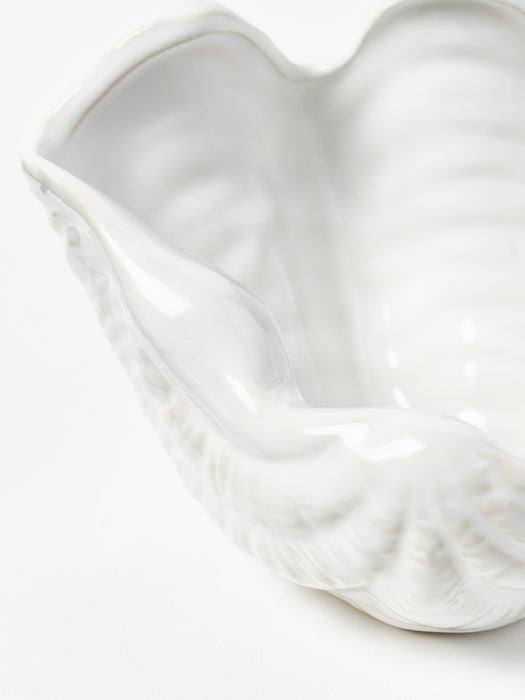Decorative Reactive Glaze Bowl Mar in Shell Shape W 18 cm