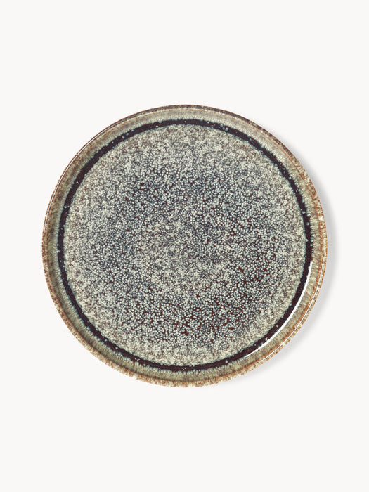 Danza Handmade Breakfast Plates with Reactive Glaze, Set of 4