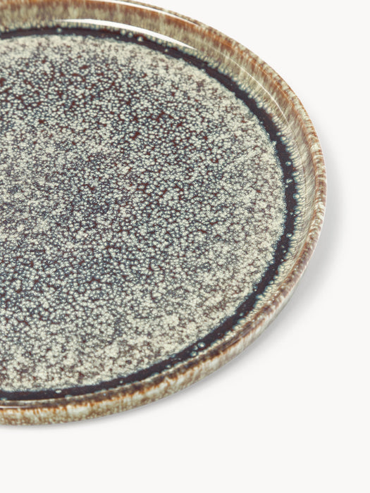 Handmade Breakfast Plates Danza with Reactive Glaze Set of 4