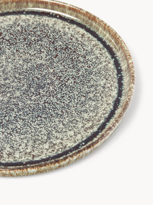 Danza Handmade Breakfast Plates with Reactive Glaze, Set of 4